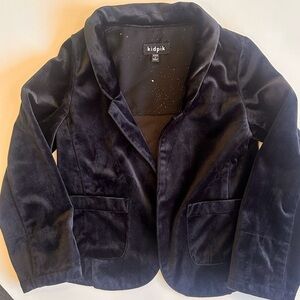 FabKids Girls Velour Blazer Jacket